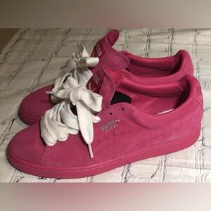 Puma Suede pink Casual Fashion Sneakers Mens Puma‎ Classic Shoes Low Sz 10.5